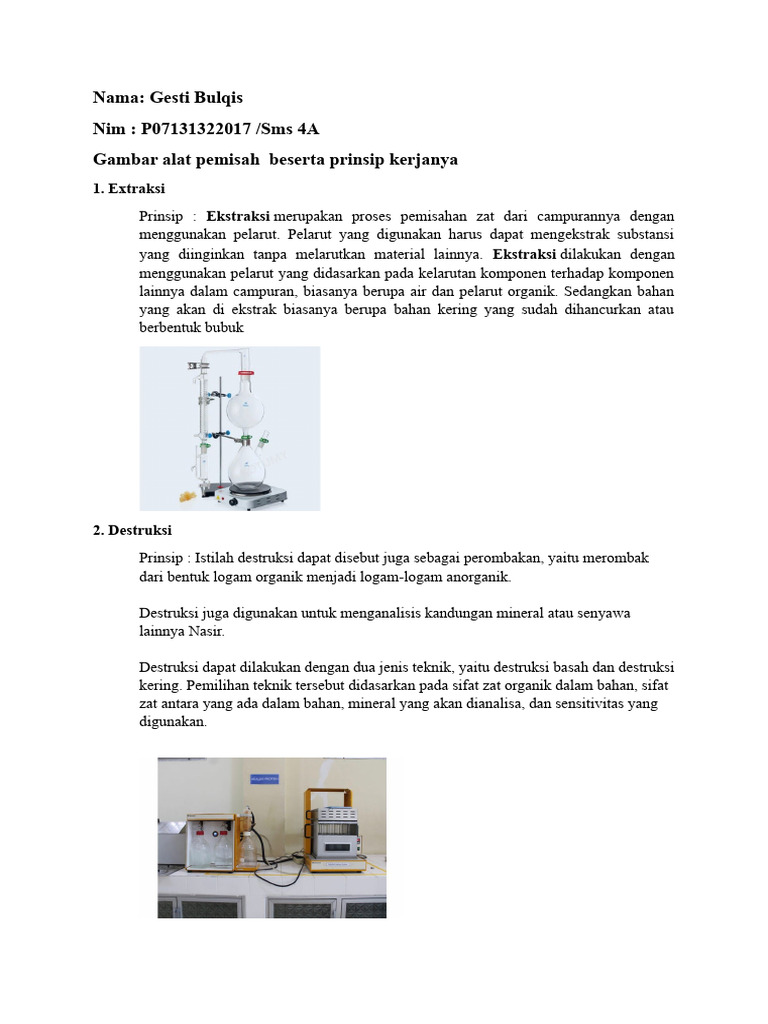 Gambar Alat Pemisah Beserta Prinsip Kerjanya | PDF