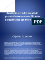 Avaliação de vidro reciclado granulado como meio