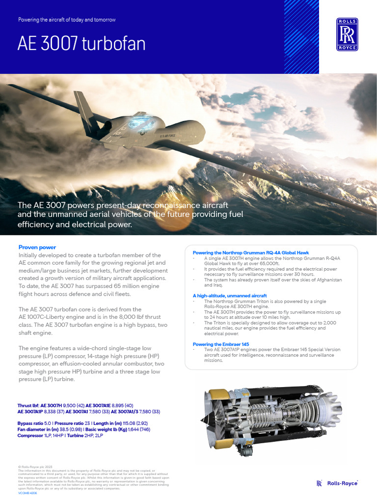 Global Hawk Engine | PDF | Jet Engine | Aviation