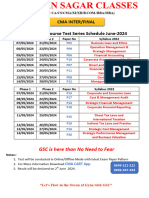 Complete Course Test Series Schedule Dec 2023 Exam