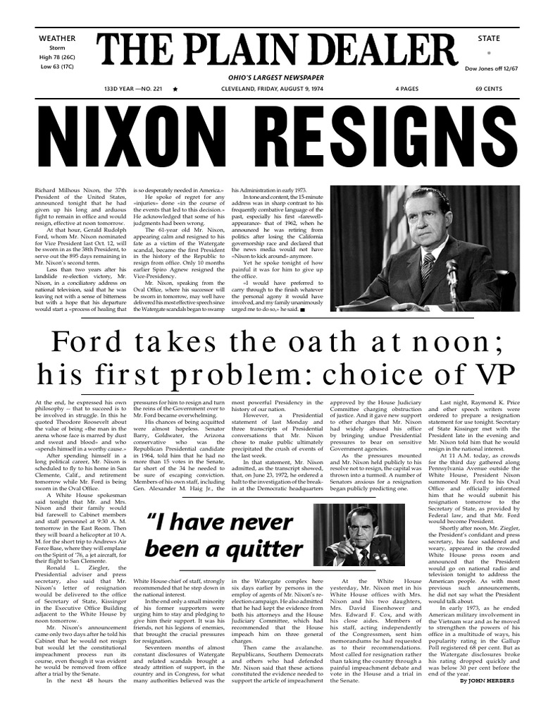 RHPS Newspaper PDF Richard Nixon United States Travel