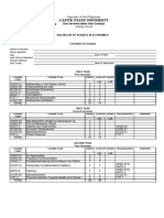 Checklist of Courses Economics