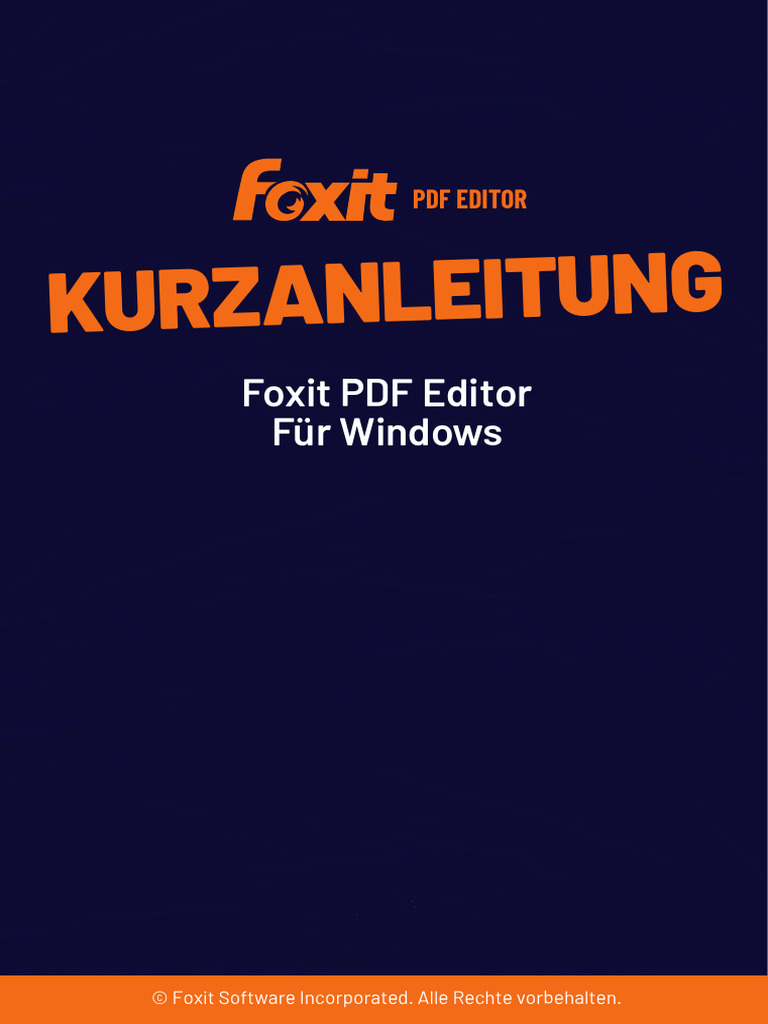 Foxit PDF Editor - Quick Guide | PDF