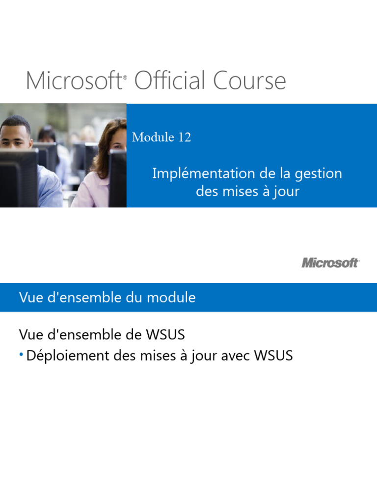 Microsoft Official Course: Implémentation de La Gestion Des Mises À ...