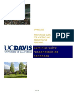 Administrative Responsibilities Handbook: SPRING 2009