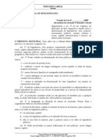 PL Regula a denominação de Logradouros e Próprio Públicos no município de Bom Despacho