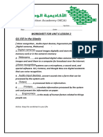Worksheetunit6 Lesson 2