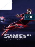 Betting Corruption and Match Fixing in 2023