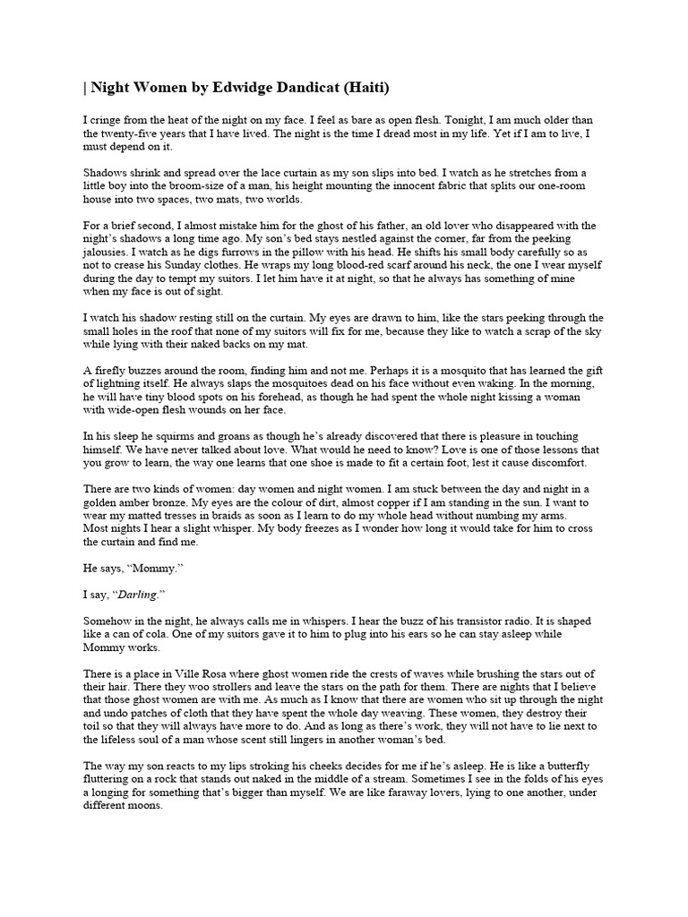 Night women by edwidge dandicat pdf