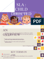 Child Directed Speech & The Role of Imitation and Correction