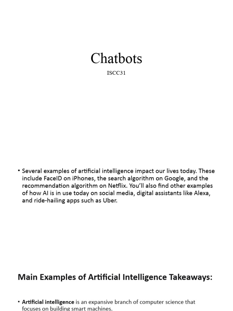 Chatbots | PDF | Artificial Intelligence | Intelligence (AI) & Semantics