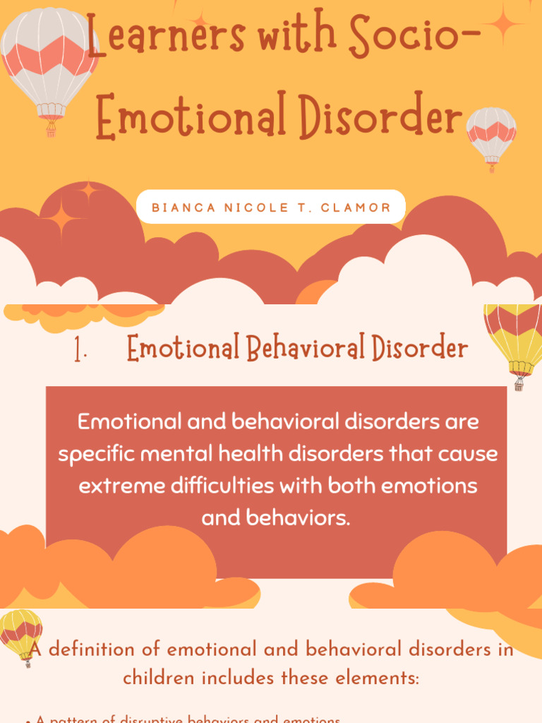 Understanding Emotional Disorders in Learners | PDF | Anxiety Disorder ...