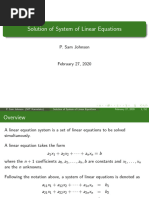 Solution of Linear System