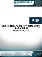 Learning Plan in EsP - CLE 10 (August 22-25,2023)