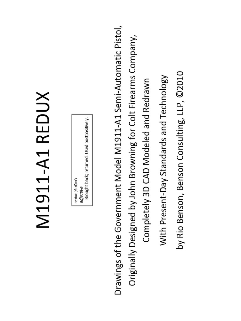 M1911 a1 redux pdf firearms projectiles
