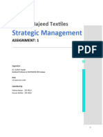 Strategic Management: Rehbar Majeed Textiles