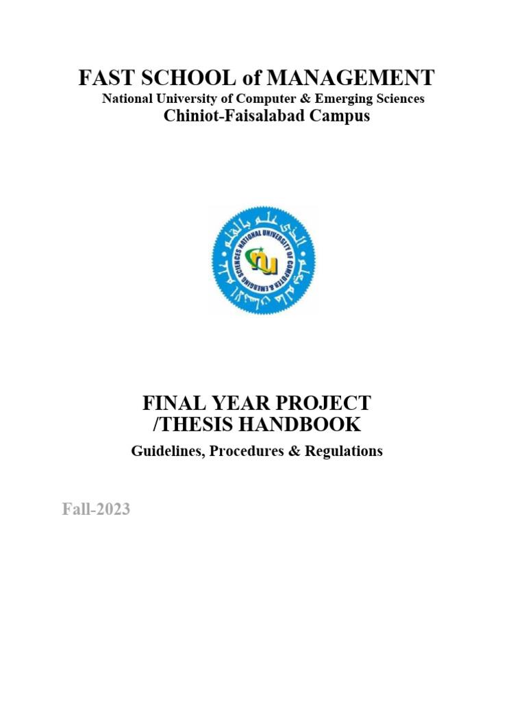 Fast School of Management FYP Guidelines Fall-2023 | PDF | Finance ...