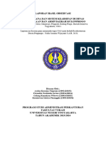 Makalah Laporan Hasil Observasi - Arsip, Sarana Dan Sistem Kearsipan - Kelompok 5