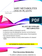 Secondary Metabolites Functions in Plants