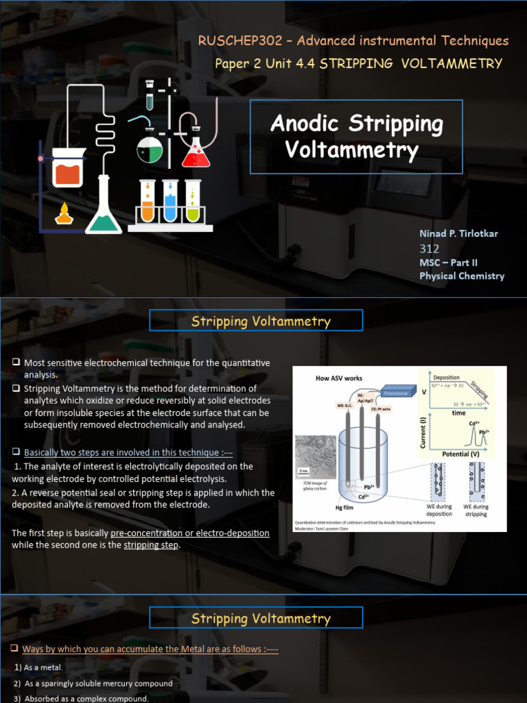 Anodic Stripping Voltammetry Overview | PDF