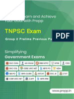 TNPSC Exam: Group 2 Prelims Previous Paper