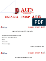 23 - 10 - Unialfa - Modelo de Slide - Seminarios Coletivos - 2023