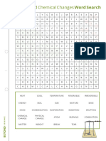 Physical and Chemical Changes Word Search