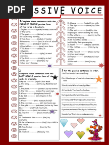 Passive Voice Present Simple Past Simple 149701
