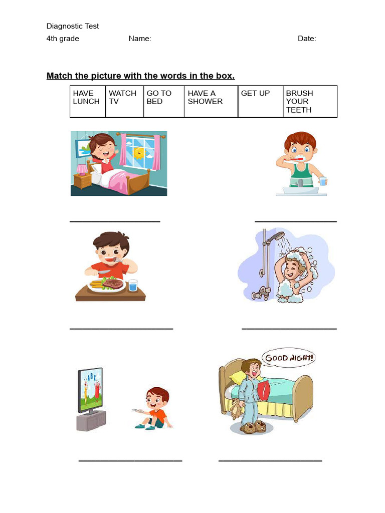 Diagnostic Test 4th Grade | PDF