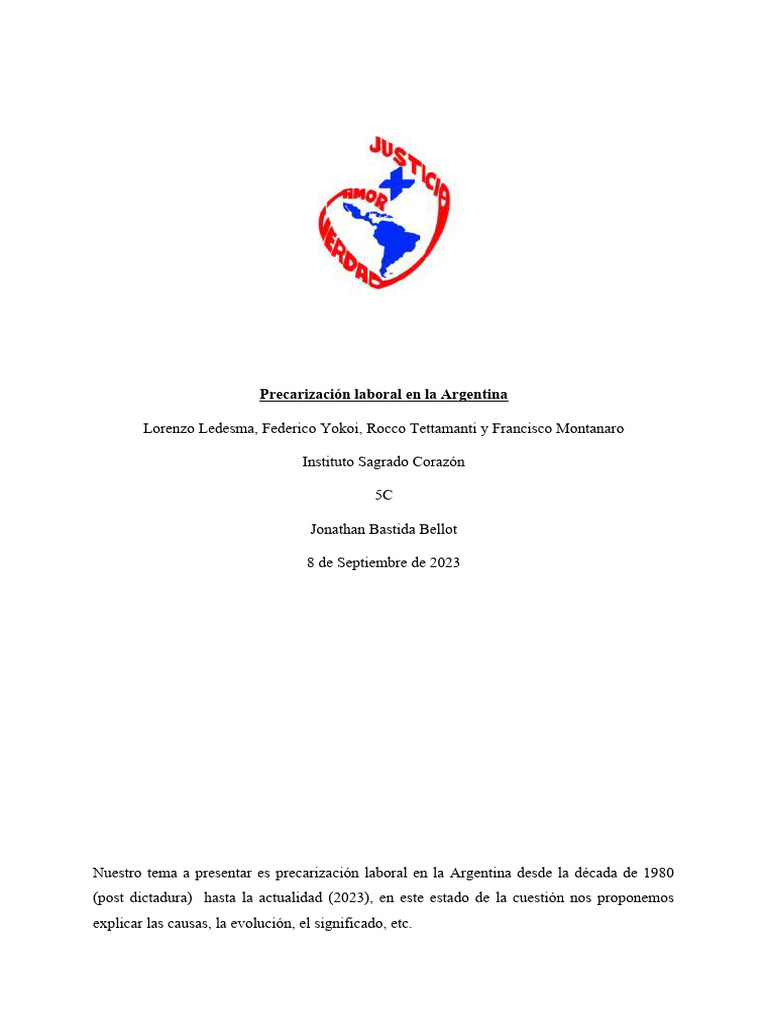 Precarización Laboral en Argentina 1980-2023 | PDF | Derecho laboral ...