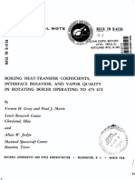 IN TO: Boiling Heat-Transfer Coefficients, Interface Behavior, A M Vapor Quality Rotating Boiler Operating G'S