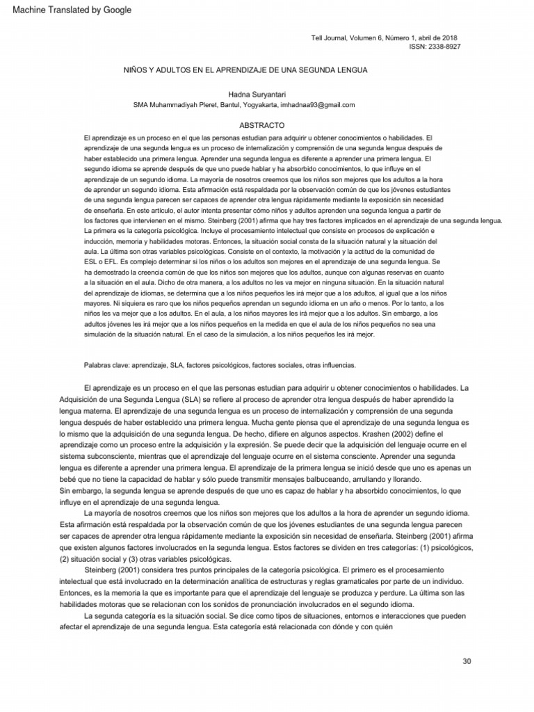 Children and adults in second language learning pdf
