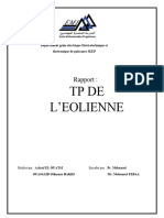 Rapport TP Eolienne