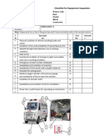 Checklist For Equipment Inspection Ambulance (AD-Internal)