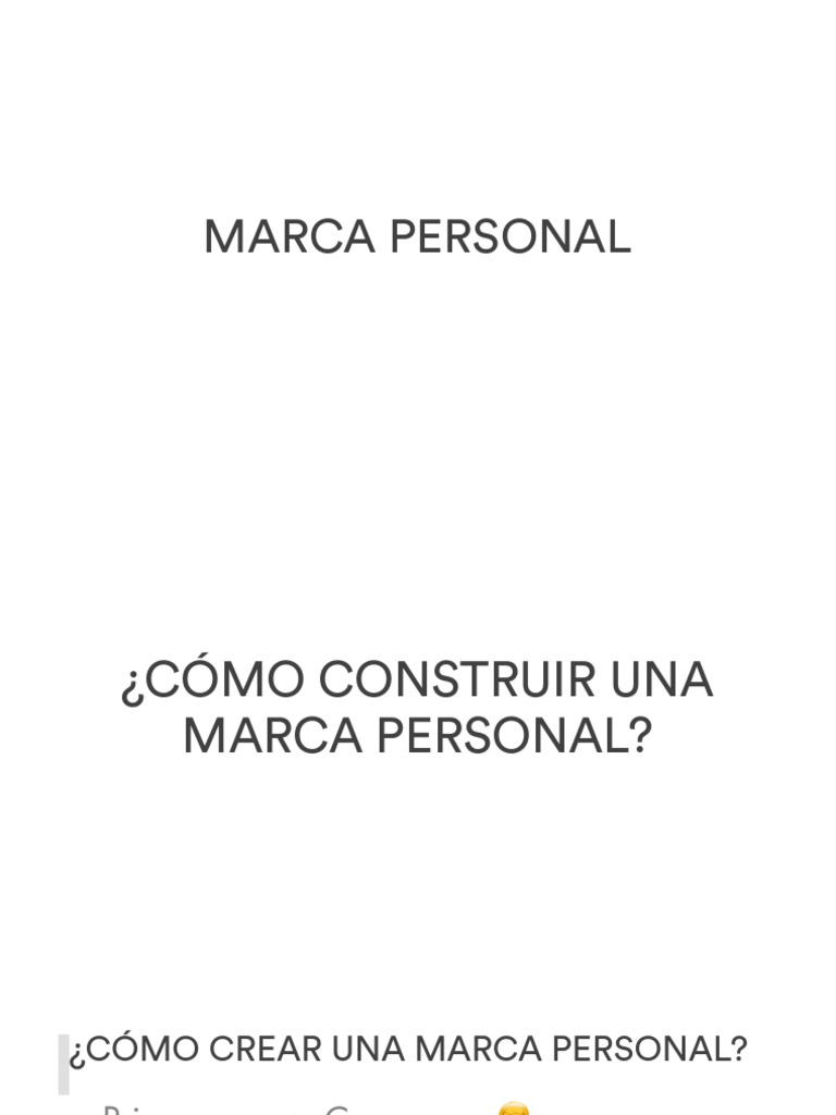 Crear Tu Marca Personal | PDF