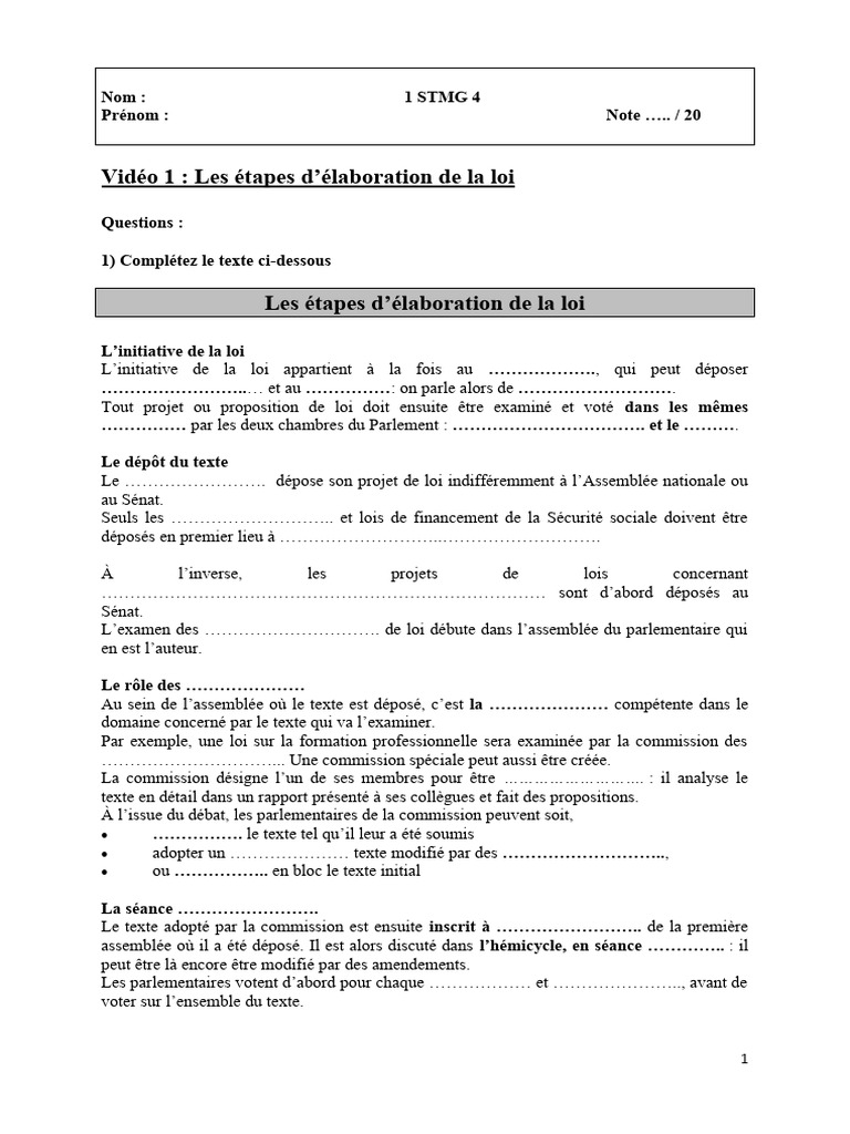 Étapes de l'élaboration de la loi | PDF | Gouvernance | Justice