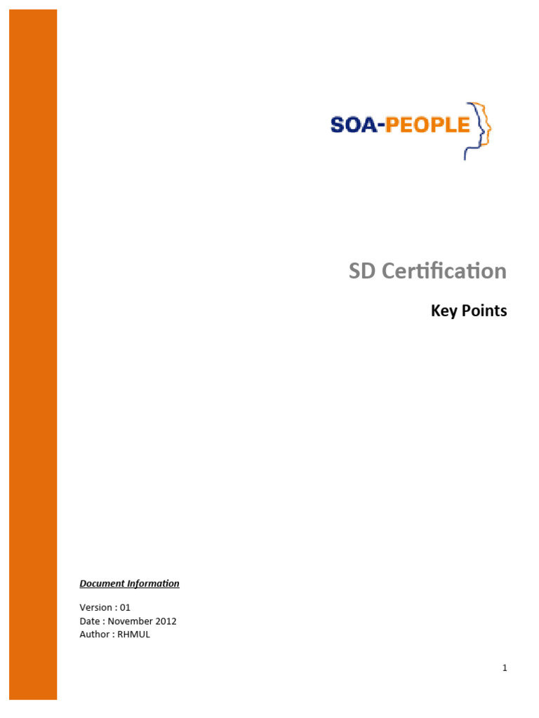 SD Certification - Key Points 1 | PDF | Invoice | Sales
