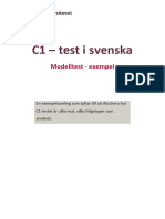 C1 Test I Svenska Modelltest - Exempel