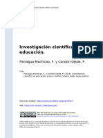 Investigacin Cientfica en Educacin - Paniagua-Machicao, F. y Condori-Ojed (... ) (2018) - Investigación Científica en Educación