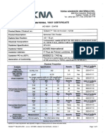 Certificate + MSDS - Heat - Lot Wo18591 - 234768