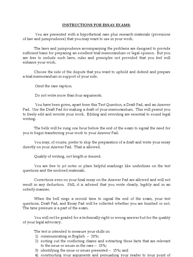 Memorandum Part of Bar Exam PDF Offer And Acceptance Damages