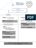 Calendrier Annuel 2ème Année