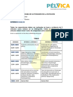 Cronograma de Actividades en La Rotación