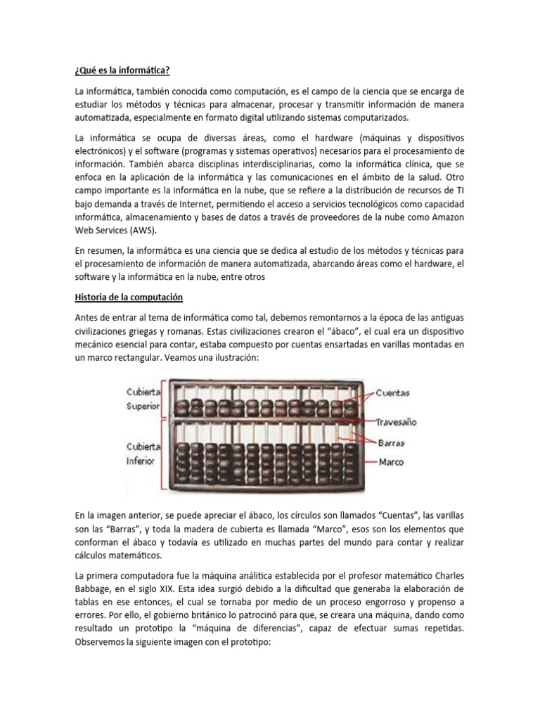 Qué Es La Informática | PDF | Informática | Programación de computadoras