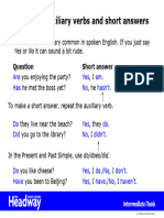 Auxiliary Verbs and Short Answers