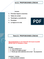 Tema 2.2. Proposiociones Lógicas (Alumnos)