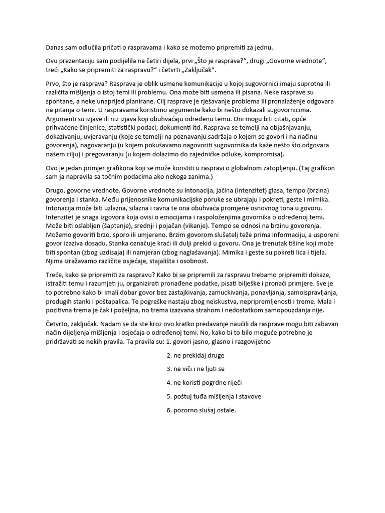 Rasprava I Kako Se Pripremiti Za Nju | PDF