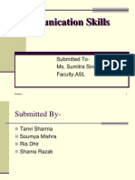 Communication Skills: Submitted To-Ms. Sumitra Singh Faculty, ASL