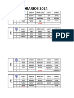 Horario Ciclo Lectivo 2024