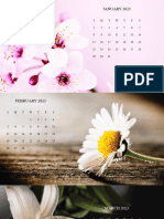 Floral Photo Calendar